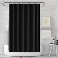 180 x 180 cm - Anti-Schimmel-Duschvorhang - Wasserdichter und waschbarer Stoff - Mit 12 Duschvorhangringen - Schwarz 180 x 180 cm - Anti-Schimmel-Duschvorhang - Wasserdichter und waschbarer Stoff - Mit 12 Duschvorhangringen - Schwarz von LINJOU