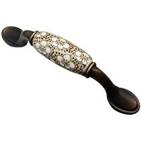 2 Stück Keramik-Möbelschubladengriff mit Schrauben, Vintage-Schranktürgriffe, Küchenschrankschubladen-Möbelgriff 2 Stück Keramik-Möbelschubladengriff mit Schrauben, Vintage-Schranktürgriffe, Küchenschrankschubladen-Möbelgriff von LINJOU