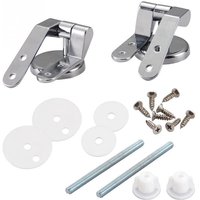 2-teiliges Toilettendeckelscharnier, Ersatz-Toilettendeckel-Befestigungsset, Toilettendeckelscharnierbefestigungen, für Sitze von LINJOU