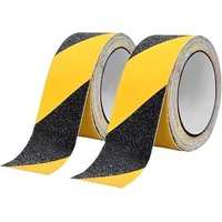 2er-Pack Anti-Rutsch-Selbstklebeband, 5 m x 2,5 cm, Anti-Rutsch-Streifen mit Anti-Rutsch-Klebeband für Treppen, Stufen, Fußböden, starkes von LINJOU