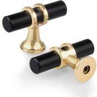 2er-Pack Schubladengriffe mit T-Griff und Einzelloch, moderne Schranktürgriffe aus Zinklegierung für Küchenmöbel, Kleiderschränke, Schlafzimmer, 2er-Pack Schubladengriffe mit T-Griff und Einzelloch, moderne Schranktürgriffe aus Zinklegierung für Küchenmöbel, Kleiderschränke, Schlafzimmer, von LINJOU