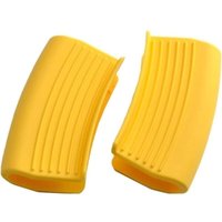 2er-Pack hitzebeständige Griffschutze für Töpfe und Pfannen aus Silikon – Gelb von LINJOU