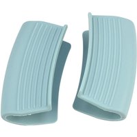 2er-Pack hitzebeständige Griffschutze für Töpfe und Pfannen aus Silikon – Nordisches Blau von LINJOU