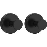 2er-Pack wiederverwendbare Saugnapfhaken, ohne Bohren, Badezimmer-Saugnapfhaken aus Edelstahl für Glastüren und Fliesen, Schwarz 2er-Pack wiederverwendbare Saugnapfhaken, ohne Bohren, Badezimmer-Saugnapfhaken aus Edelstahl für Glastüren und Fliesen, Schwarz von LINJOU