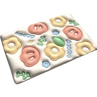 30x40cm Bad & WC Badzubehör Badematten & Gitter Badematten, Diatomeen-Schlammmatten, Vergrößerte Röschen, 3D-Ansicht von LINJOU