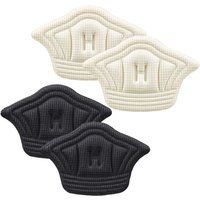 4 Fersenpolster, selbstklebende Fersenpolster, rutschfeste Fersenpolster (beige, schwarz) zur Vermeidung von Wundscheuern und Blasen (10 mm) von LINJOU
