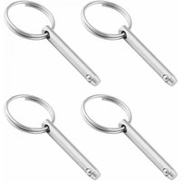 4 Stück Schnellspann-Kugelstifte, 6 mm Durchmesser, Schnellspannstifte aus Edelstahl 316 mit federbelastetem Kugelende von LINJOU