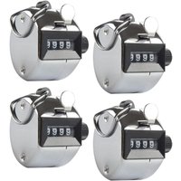 4 Stück vierstellige Handzählzähler aus Metall, handgehaltene mechanische digitale Klickerzähler für Sport, Stadion, Trainer, Schiedsrichter, 4 Stück vierstellige Handzählzähler aus Metall, handgehaltene mechanische digitale Klickerzähler für Sport, Stadion, Trainer, Schiedsrichter, von LINJOU
