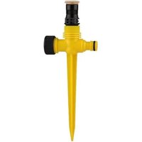 4er-Pack Rasensprenger, 360° drehbarer Gartensprinkler, Gartensprenger, automatisches Bewässerungssystem mit verstellbarem Sprinkler (Gelb) von LINJOU