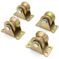 4er-Pack bunte V-förmige Rillenräder, Schiebetürrollen, verwendet für Schiebetüren, mechanische Wagen und mobile Werkbänke 32×57×40mm von LINJOU