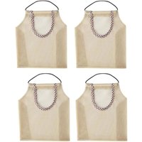 4er-Set wiederverwendbare Obst- und Gemüsebeutel – für Bio-Gemüse und Kartoffeln – Beige – tragbar – zur Aufbewahrung von Knoblauch 4er-Set wiederverwendbare Obst- und Gemüsebeutel – für Bio-Gemüse und Kartoffeln – Beige – tragbar – zur Aufbewahrung von Knoblauch von LINJOU