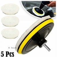 5 stücke 150mm Wolle Polieren Pad, Schwamm Polieren Pad Auto Polieren Kit für von LINJOU