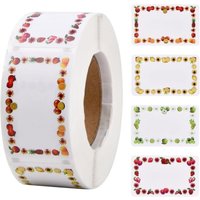 500 Marmeladenetiketten 5 x 3 cm, Obst-Klebeetiketten, Blanko-Etiketten, Geschenkverpackungsaufkleber, selbstklebende Etiketten für Kochtöpfe, von LINJOU