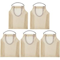 5er-Set wiederverwendbare Obst- und Gemüsebeutel – für Bio-Gemüse und Kartoffeln – Beige – tragbar – zur Aufbewahrung von Knoblauch von LINJOU