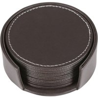 6er-Set Untersetzer, Tischsets, Kaffeeuntersetzer, Isolieruntersetzer mit Halter (Braun) von LINJOU