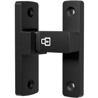 90-Grad-Schiebetürschloss aus Zinklegierung für Haus, Bad, Schlafzimmer, Garage, Kleiderschrank (glänzend schwarz, schraubenlos) von LINJOU