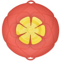 Auflaufform aus lösemittelbeschichtetem Silikon, mikrowellengeeignet, Deckel, ohne Dekoration, kratzfest, rot, 28 cm von LINJOU