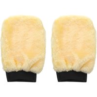 Autowaschhandschuhe, 2er-Pack Autoreinigungshandschuhe, Wendbare Autowaschhandschuhe, Autowaschhandschuhe, Sanfte und effektive Autopflege (Schwarz) von LINJOU