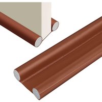 Doppelseitiger Zugluftstopper 96 cm - Doppelseitiger Zugluftstopper, Dichtungsstreifen, verstellbarer und schalldichter Fensterboden (braun) von LINJOU