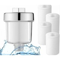 Duschfilter, Duschfilter, Duschkopf-Wasserfilter mit 4 Filterelementen (Duschfilter) von LINJOU