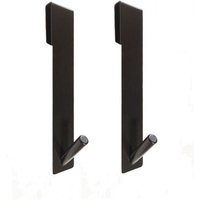 Duschwandhaken, 2er-Pack Duschhaken aus Edelstahl, Duschwandhaken aus Glas, schwarze Duschhaken zum Aufhängen von LINJOU