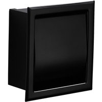Eingebauter Toilettenpapierhalter aus mattschwarzem Edelstahl, an der Wand montierter Toilettenpapierrollenhalter von LINJOU