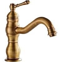 Einloch-Waschtischarmatur, Einhebel-Waschtischarmatur (kurz, ausgestattet mit einem 60 cm langen Schlauch mit 3/8"-Anschluss) von LINJOU