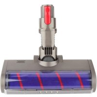 Ersatz-Reinigungskopf mit weicher Rolle für Dyson V7 V8 V10 V11 V15 Akku-Staubsauger, Bodenbürsten-Zubehör mit LED-Scheinwerfern von LINJOU