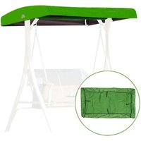 Ersatzdach für Hollywoodschaukel, Ersatzbezug für Dreisitzer, wasserdichter Sonnenschutz, geeignet für Gartenveranden und Terrassen - grün von LINJOU