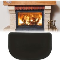 Feuerfeste Kaminmatte, Feuerfeste Kaminunterlage, Halbrunde Schutzmatte, Schützt Böden vor Glut und Funken, Feuerfeste und Hitzebeständige Matte (106 von LINJOU