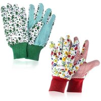 Gartenhandschuhe für Damen, 2er-Pack, zwei Paar Gartenhandschuhe, schön bedruckte, rutschfeste Handschuhe zum Pflanzen im Garten, Beschneiden oder Gartenhandschuhe für Damen, 2er-Pack, zwei Paar Gartenhandschuhe, schön bedruckte, rutschfeste Handschuhe zum Pflanzen im Garten, Beschneiden oder von LINJOU