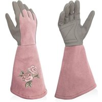 Gartenhandschuhe für Damen – Vollfinger-Dornenschutz – Lange, durchstichfeste Arbeitshandschuhe für die Gartenarbeit (37 x 15 cm) von LINJOU