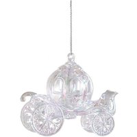 Glitzernde, durchsichtige Acryl-Kürbiskutsche als Dekoration, 10 cm (4 Zoll) (Regenbogenfarben, 1 Stück) von LINJOU