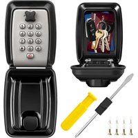 Großer Schlüsselsafe für den Außenbereich mit 12-stelliger Zahlenkombination, wasserdichte Wandmontage, sichere Aufbewahrung für Zuhause, Werkstatt, von LINJOU