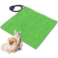 Heizkissen für Haustiere, elektrisches Heizkissen für Hunde und Katzen, Heizmatte für den Innenbereich für Home-Office-Stuhl, Heizmatte, Grün, 50 × von LINJOU