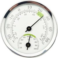 Hygrometer-Thermometer, Innen-Außenthermometer, Feuchtigkeitssensor, misst Temperatur und Luftfeuchtigkeit im Gartengewächshaus - Silbergrün Hygrometer-Thermometer, Innen-Außenthermometer, Feuchtigkeitssensor, misst Temperatur und Luftfeuchtigkeit im Gartengewächshaus - Silbergrün von LINJOU