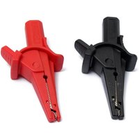 Krokodilklemme, 10 A, Schwarz, Rot, Krokodilklemme für Multimeter, Strom-Isolationsprüfklemme von LINJOU