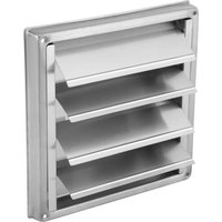 Lüftungsgitter Edelstahlgitter 150mm Rücklaufsperre mit beweglichen Lamellen Selbstschließendes Haubengitter Wetterfest / Quadratisch Größe 184x184mm von LINJOU