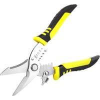 Multifunktionale Abisolierzange für Elektriker, professioneller Kabelschneider, ergonomisches, rutschfestes Griffwerkzeug zum Abisolieren, Schneiden, von LINJOU