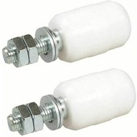 Obere Führungsolive aus Nylon, 2 Rolleneinheiten für Schiebetüren, Befestigung mit Gewindestange, Olive oder Führungsrolle für Schiebetore oder Obere Führungsolive aus Nylon, 2 Rolleneinheiten für Schiebetüren, Befestigung mit Gewindestange, Olive oder Führungsrolle für Schiebetore oder von LINJOU