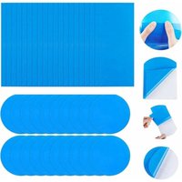 Reparaturflicken, 20-teiliges Flicken-Reparaturset, selbstklebender Poolflicken, selbstklebender PVC-Flicken für Pool-Whirlpool-Blau von LINJOU