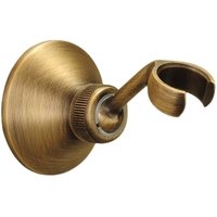 Retro-Duschhalterung für verstellbare Handbrause aus massivem Messing, Bronze, Duschhalterung, 360-Grad-Wandhalterung für Handbrause von LINJOU