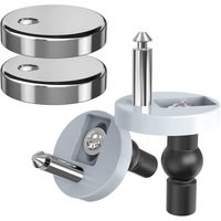 Schnellverschluss-Befestigungsset für WC-Sitze, universelles Scharnierzubehör, kompatibel mit WC-Bohrungen, 2er-Pack von LINJOU