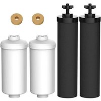 Schwarzfilter Aktivkohlestabfilterelement BB9-2 Wasserfilter PF-2 Fluoridfilterelement Kombipack K5366 von LINJOU
