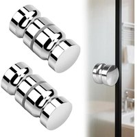 Set mit 2 Duschtürgriffen aus Metall, beidseitig geeignet für Glasduschtüren, Duschtürgriffe von LINJOU
