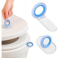 Set mit 2 selbstklebenden WC-Sitz-Hebern für Toiletten, Hotels, Haushalte, Badezimmeraccessoires, blau und weiß Set mit 2 selbstklebenden WC-Sitz-Hebern für Toiletten, Hotels, Haushalte, Badezimmeraccessoires, blau und weiß von LINJOU