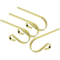 Set mit 4 Weihnachtsstrumpfhaltern, goldenen Haken, Kleiderclips, geeignet für Weihnachtsdekorationen von LINJOU