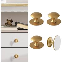 Set mit 4 selbstklebenden Edelstahl-Schrankgriffen für Schubladen, Duschtüren, Spiegelschränke, Kleiderschränke, Gold Set mit 4 selbstklebenden Edelstahl-Schrankgriffen für Schubladen, Duschtüren, Spiegelschränke, Kleiderschränke, Gold von LINJOU