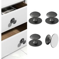 Set mit 4 selbstklebenden Edelstahlgriffen für Schubladen, Duschtüren, Spiegelschränke, Kleiderschränke, grau Set mit 4 selbstklebenden Edelstahlgriffen für Schubladen, Duschtüren, Spiegelschränke, Kleiderschränke, grau von LINJOU