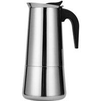 Tragbare Kaffeemaschine für den Außenbereich, italienische Kaffeemaschine, 4 Tassen, Edelstahl, kompatibel mit allen Herdplatten, 4 Tassen, 200 ml von LINJOU